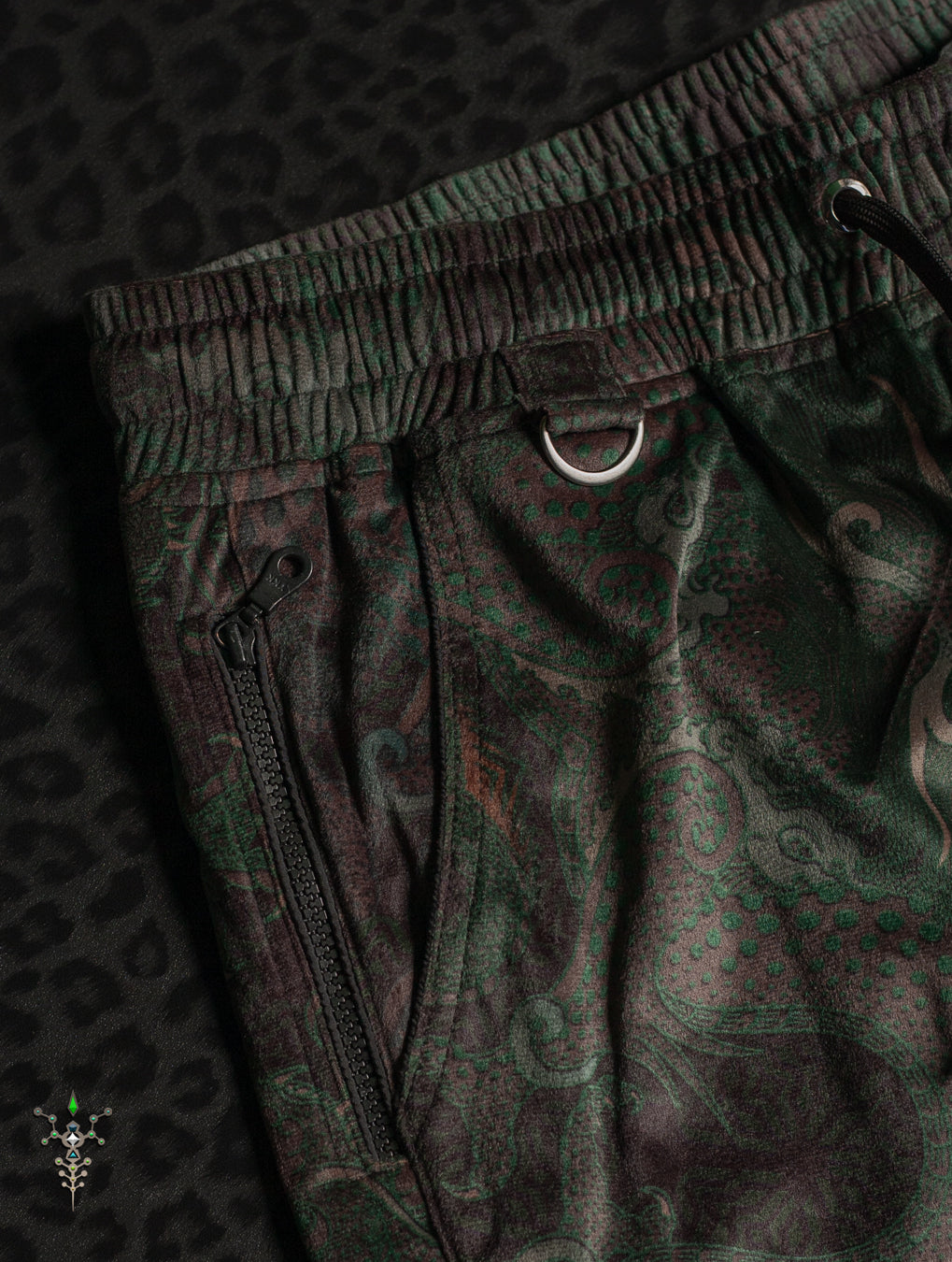 Boxing Short Black Mountains / Velvet Fawn - MOSS DRAGONS