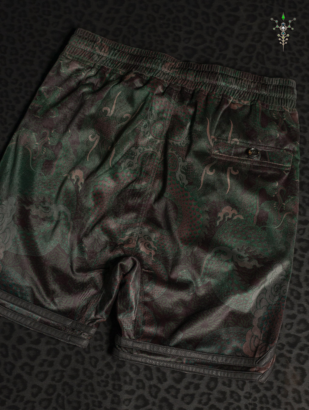 Boxing Short Black Mountains / Velvet Fawn - MOSS DRAGONS