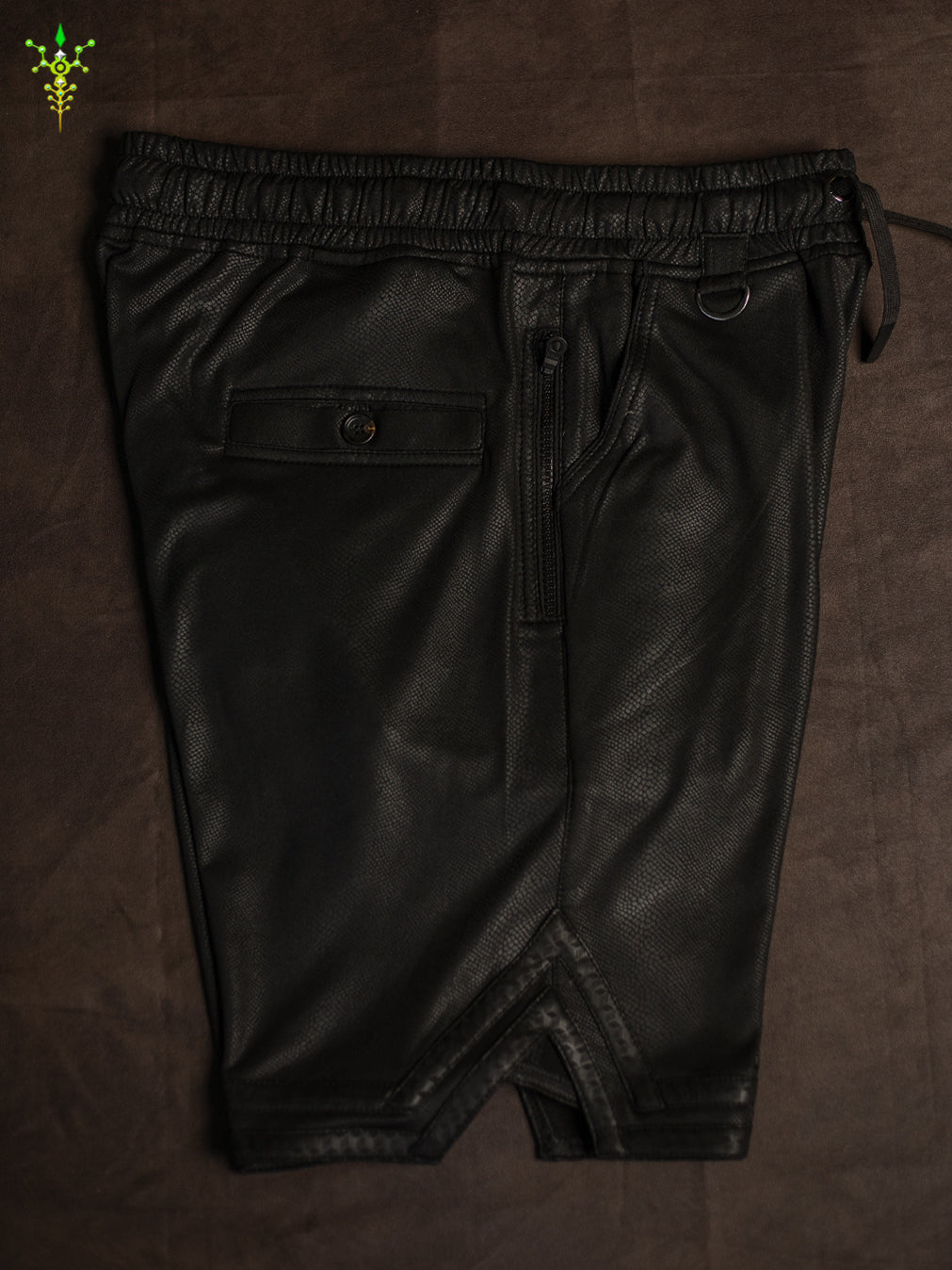 Boxing Short Black Mountain / Fake Leather Licra - BLAK MAMBA