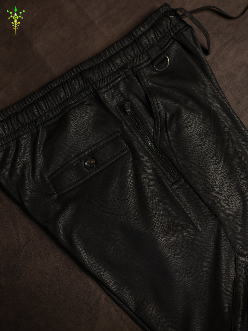 Boxing Short Black Mountain / Fake Leather Licra - BLAK MAMBA