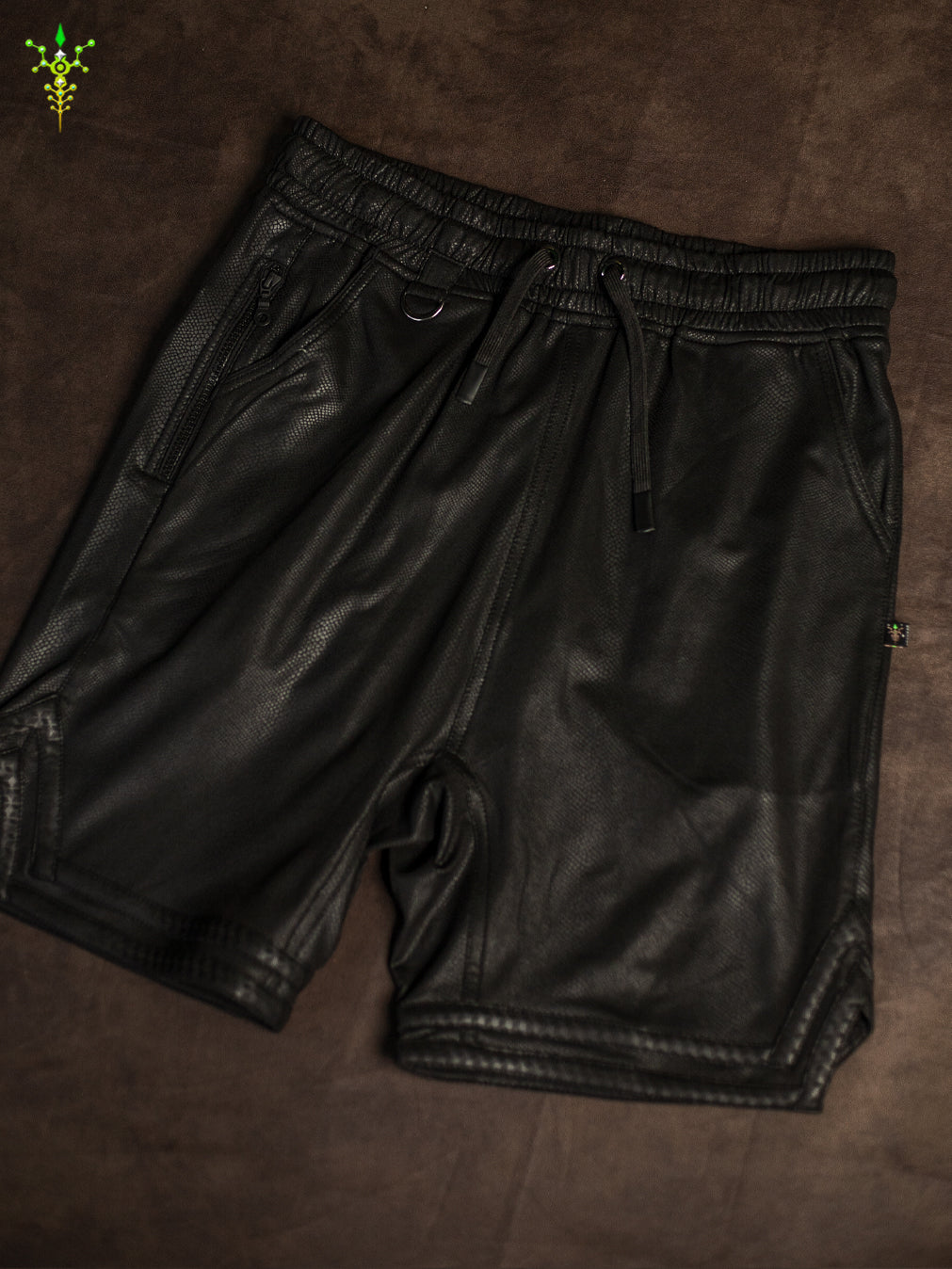 Boxing Short Black Mountain / Fake Leather Licra - BLAK MAMBA