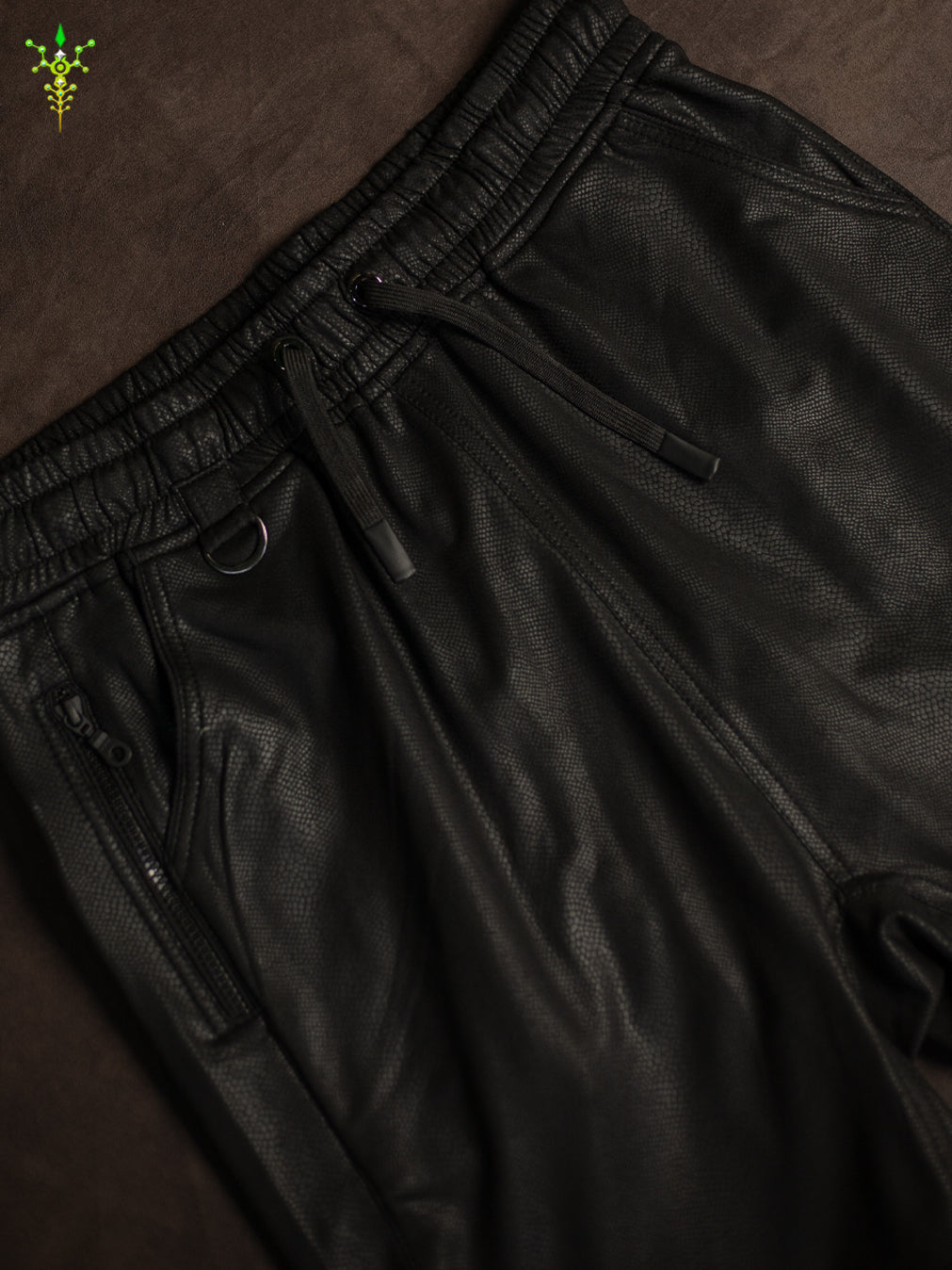 Boxing Short Black Mountain / Fake Leather Licra - BLAK MAMBA