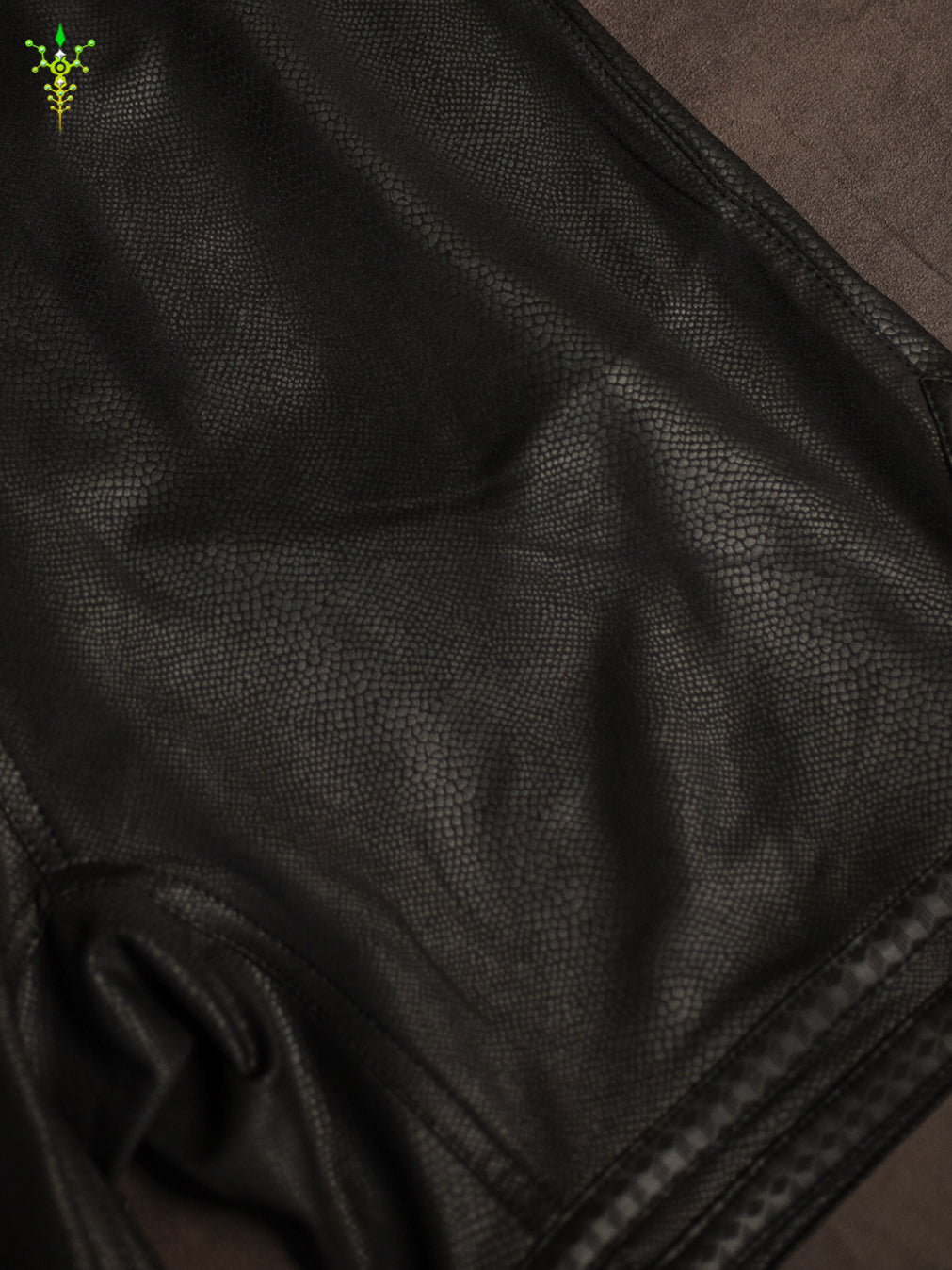 Boxing Short Black Mountain / Fake Leather Licra - BLAK MAMBA