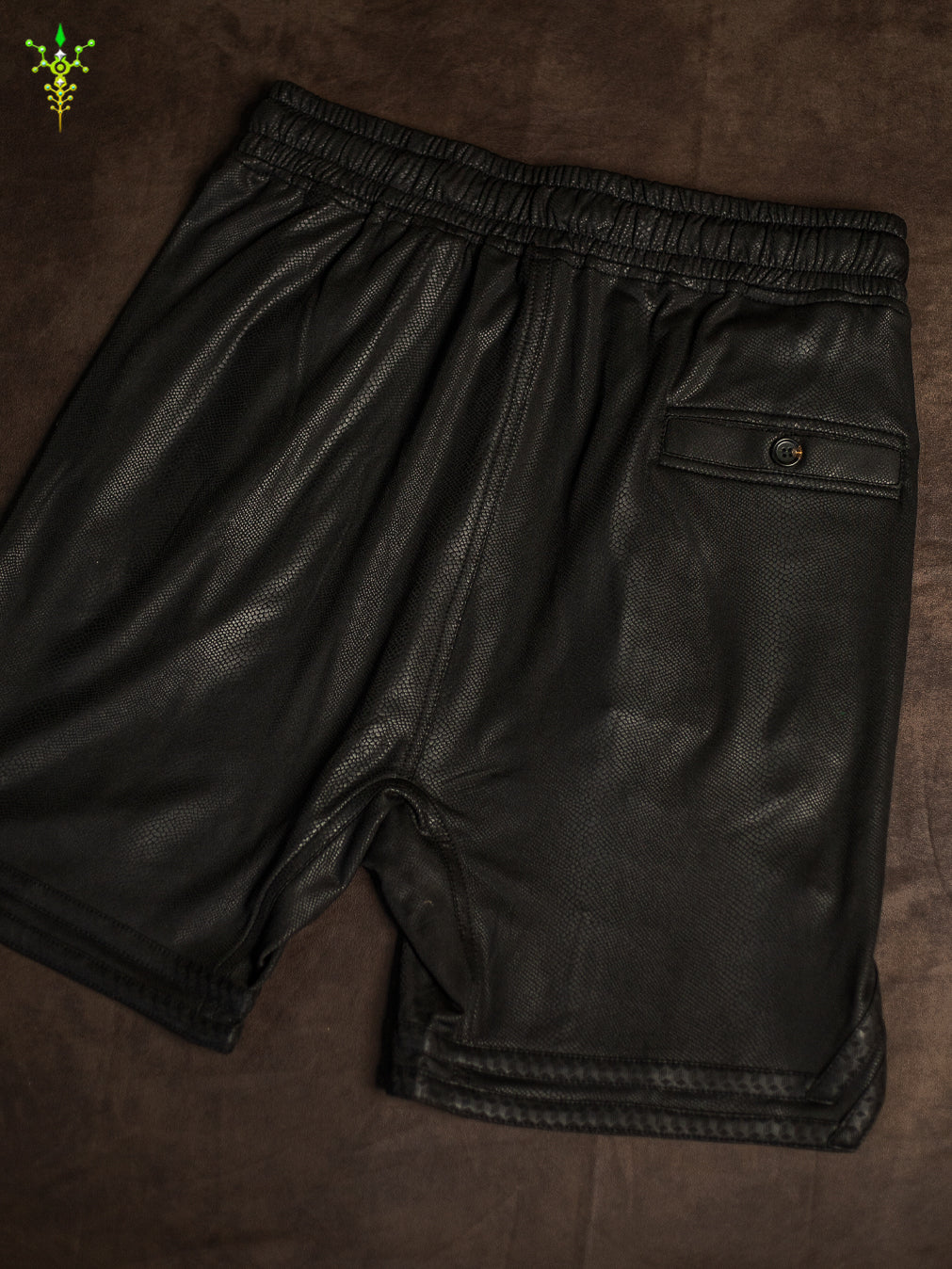 Boxing Short Black Mountain / Fake Leather Licra - BLAK MAMBA