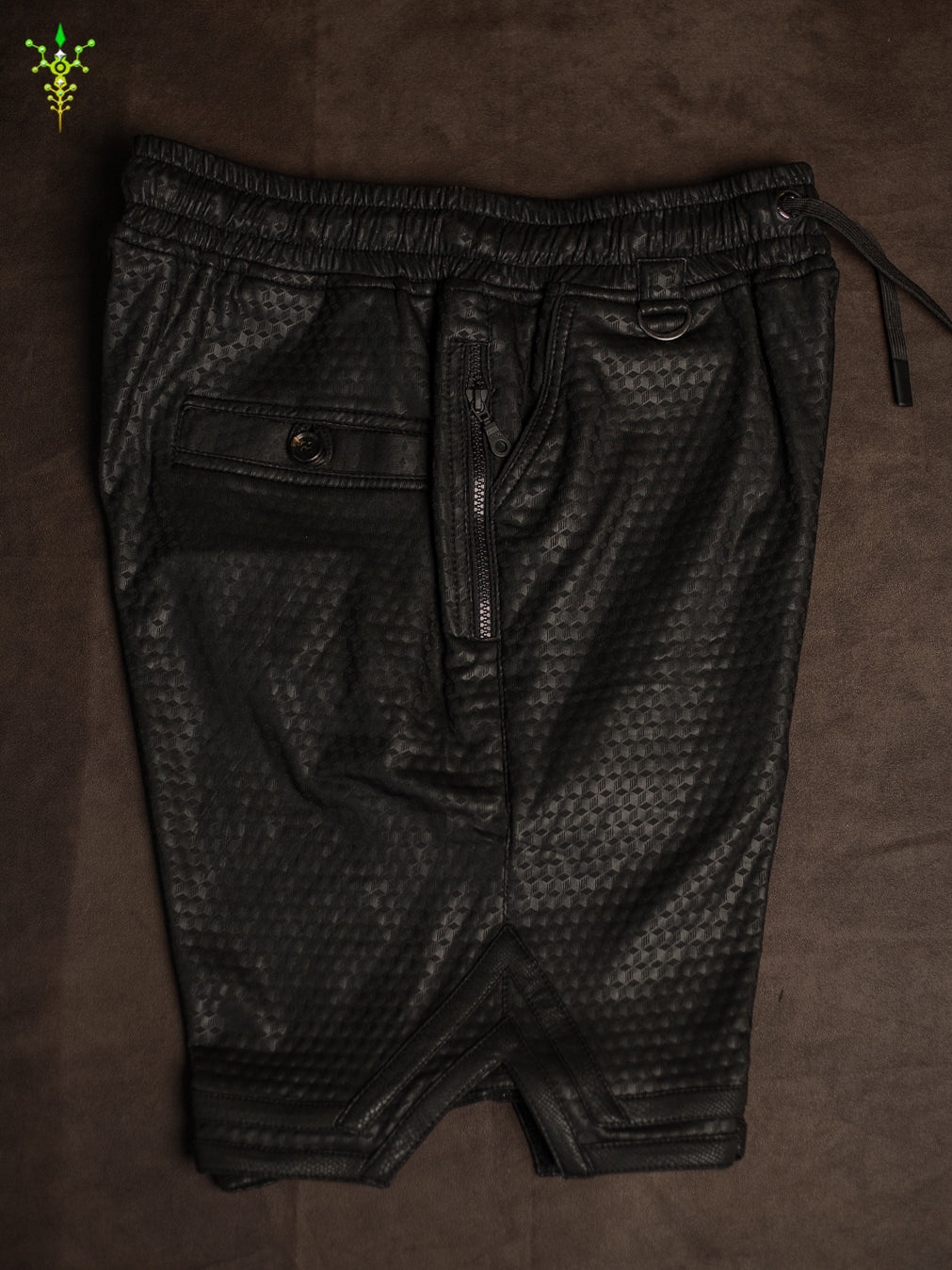 Boxing Short Black Mountain / Fake Leather Licra - CUBIX