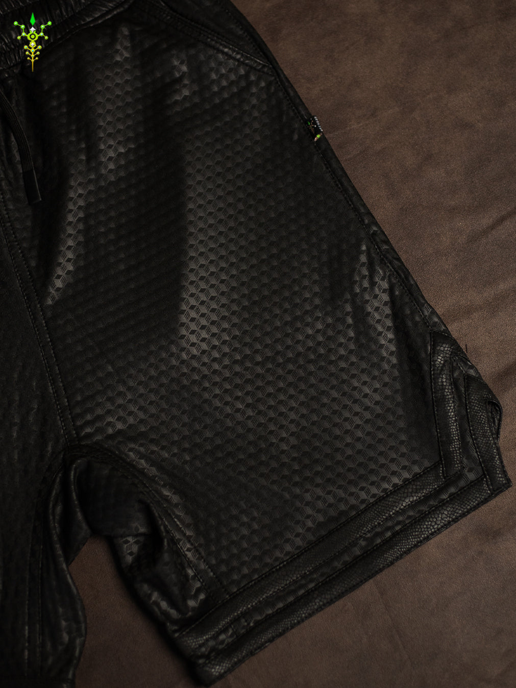 Boxing Short Black Mountain / Fake Leather Licra - CUBIX