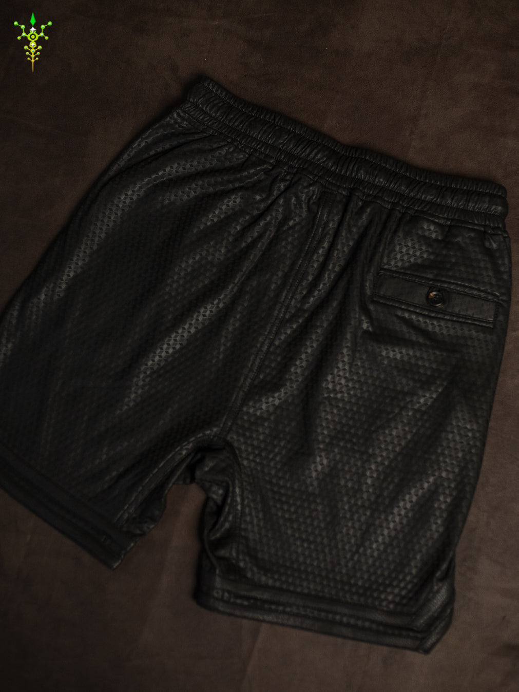 Boxing Short Black Mountain / Fake Leather Licra - CUBIX