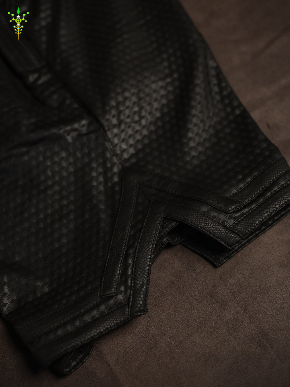 Boxing Short Black Mountain / Fake Leather Licra - CUBIX