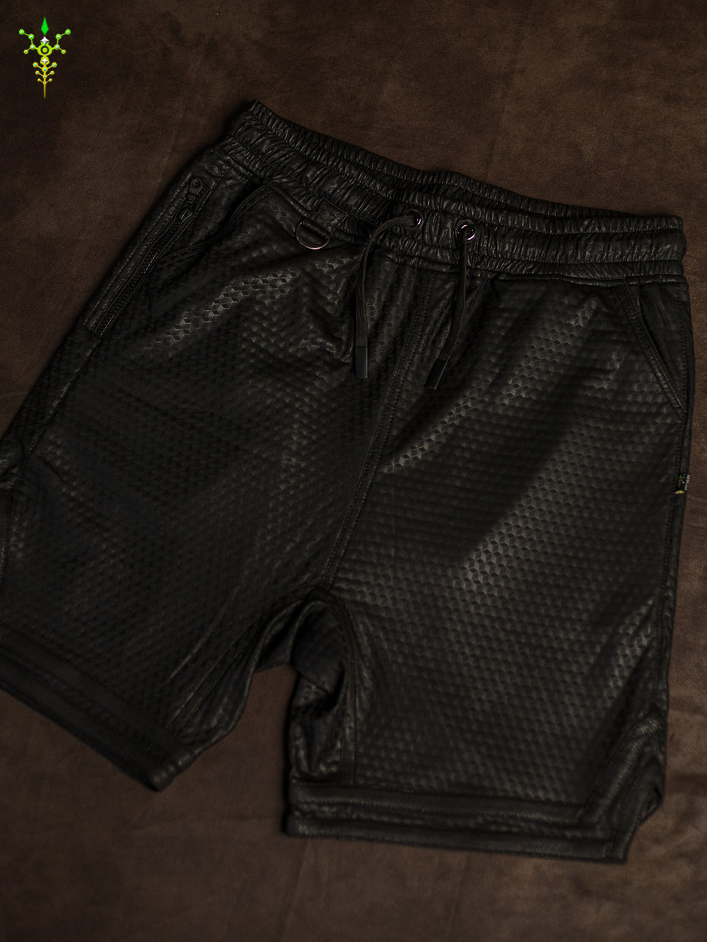 Boxing Short Black Mountain / Fake Leather Licra - CUBIX