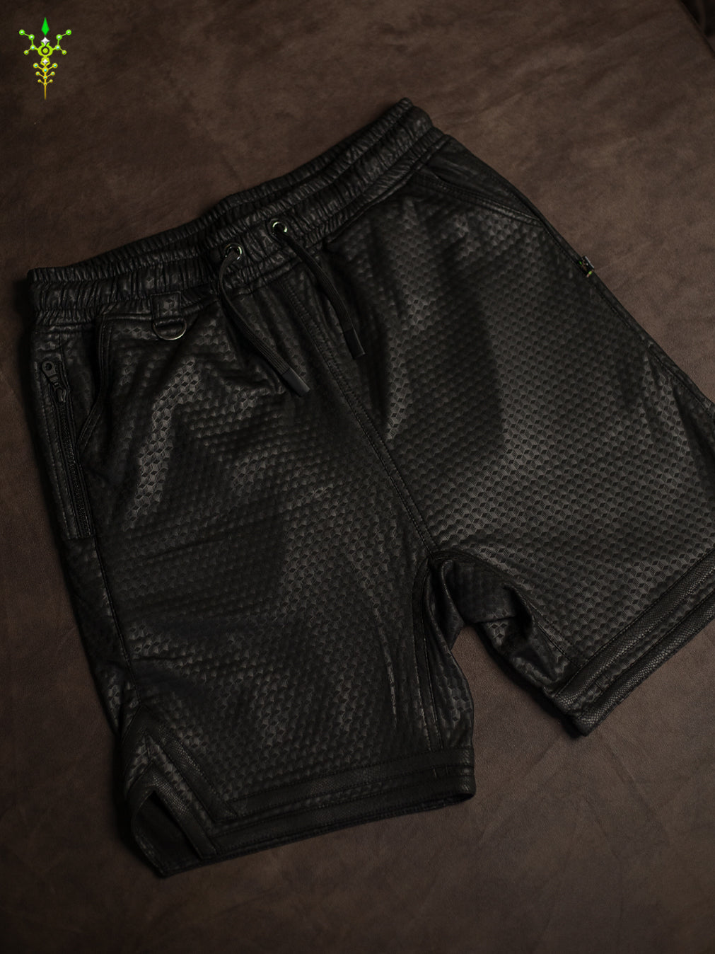 Boxing Short Black Mountain / Fake Leather Licra - CUBIX