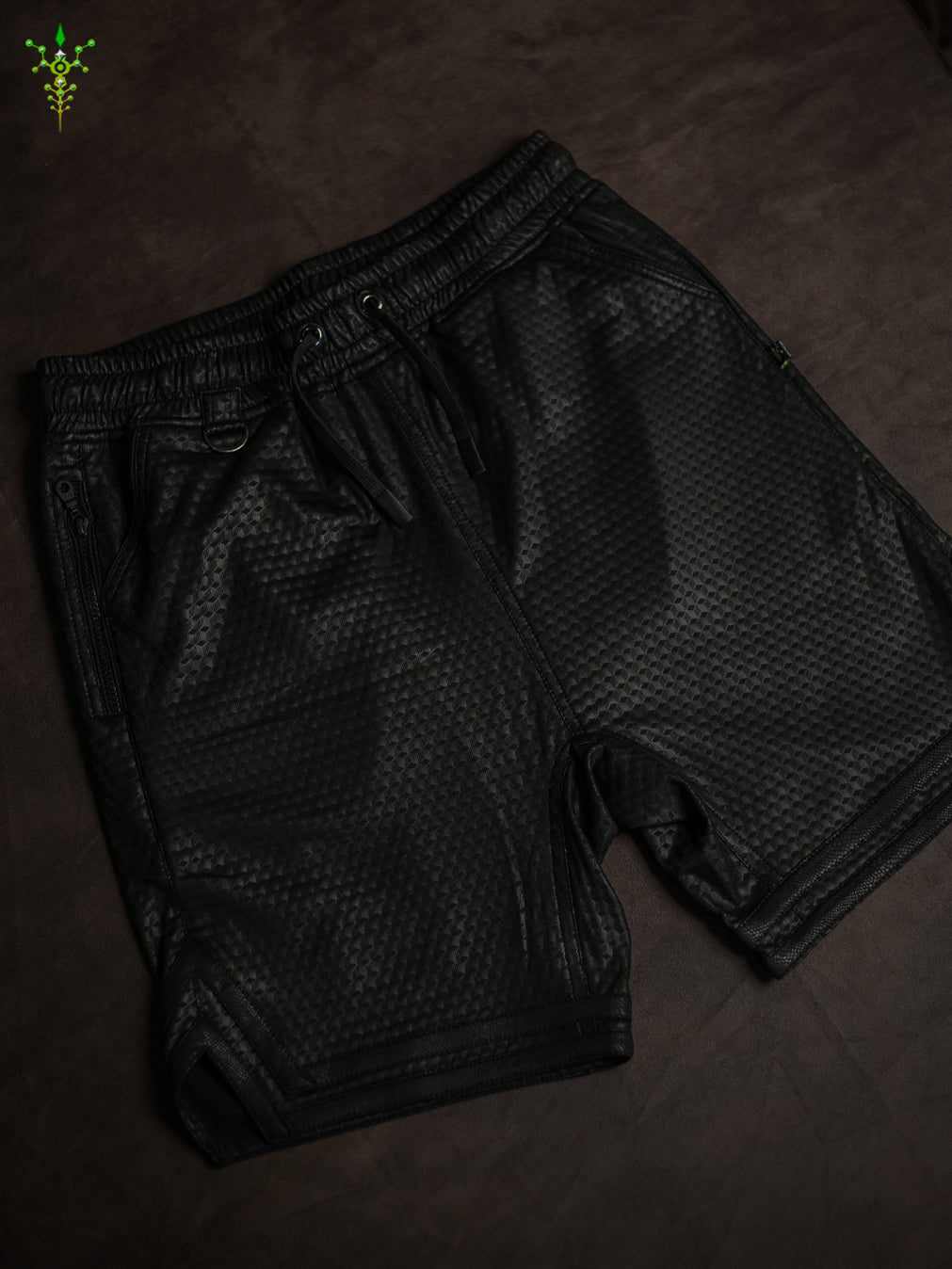 Bossking Shorts Black Mountain / Fake Leather Licra - CUBIX