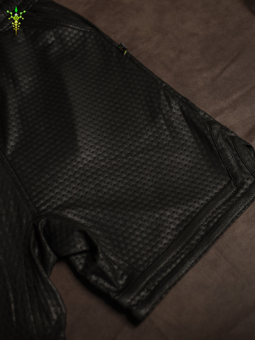 Boxing Short Black Mountain / Fake Leather Licra - CUBIX