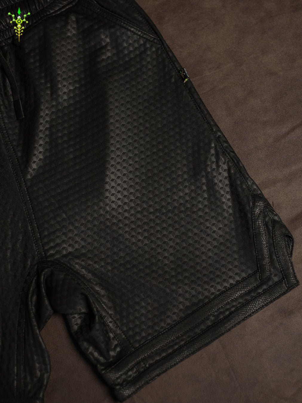 Boxing Short Black Mountain / Fake Leather Licra - CUBIX