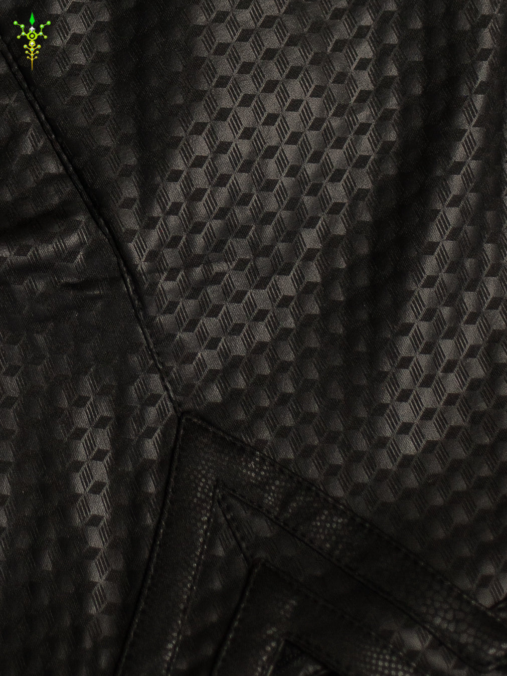 Boxing Short Black Mountain / Fake Leather Licra - CUBIX