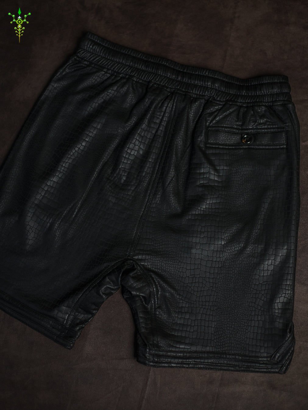 Bossking Shorts Black Mountains / Fake Leather Licra - MAMBA