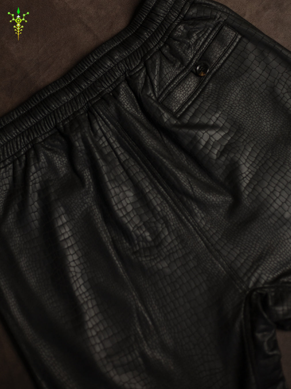 Boxing Short Black Mountain / Fake Leather Licra - PHYTON