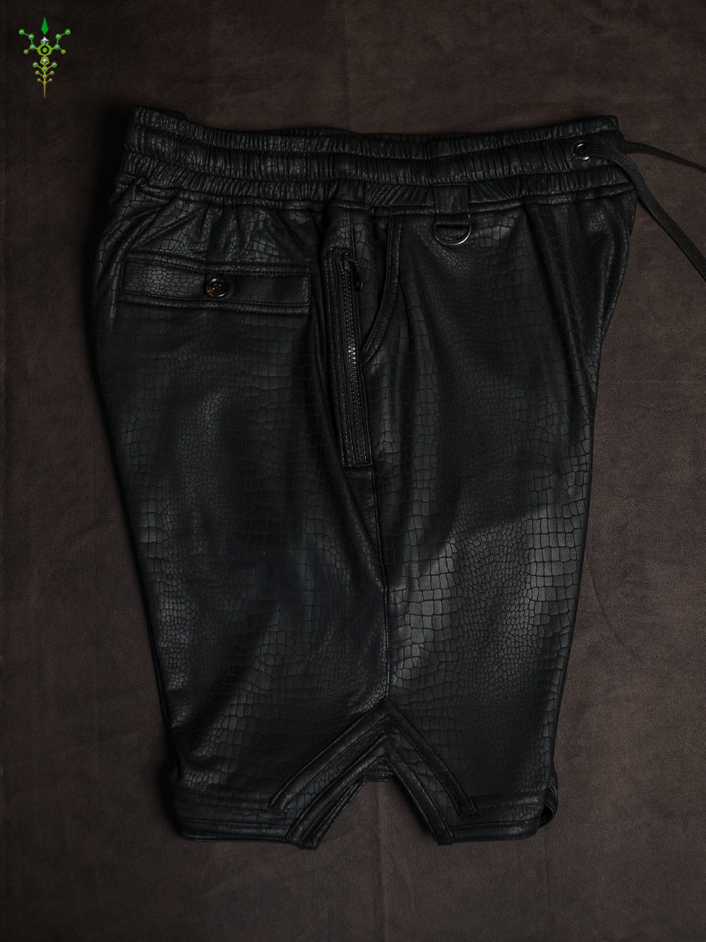 Bossking Shorts Black Mountains / Fake Leather Licra - MAMBA