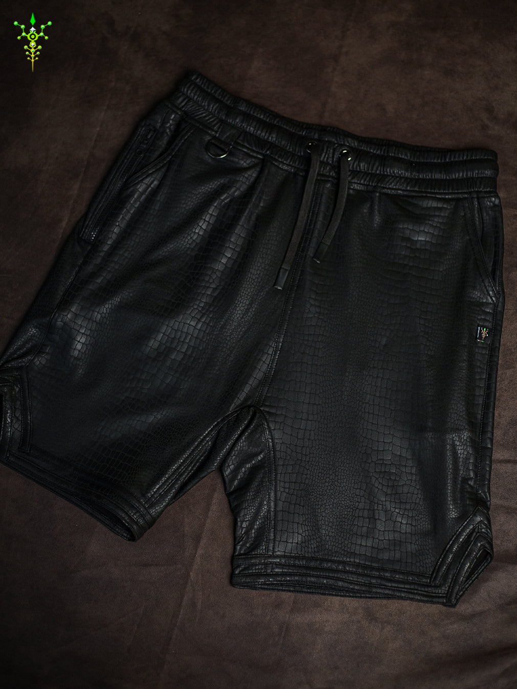 Bossking Shorts Black Mountains / Fake Leather Licra - MAMBA