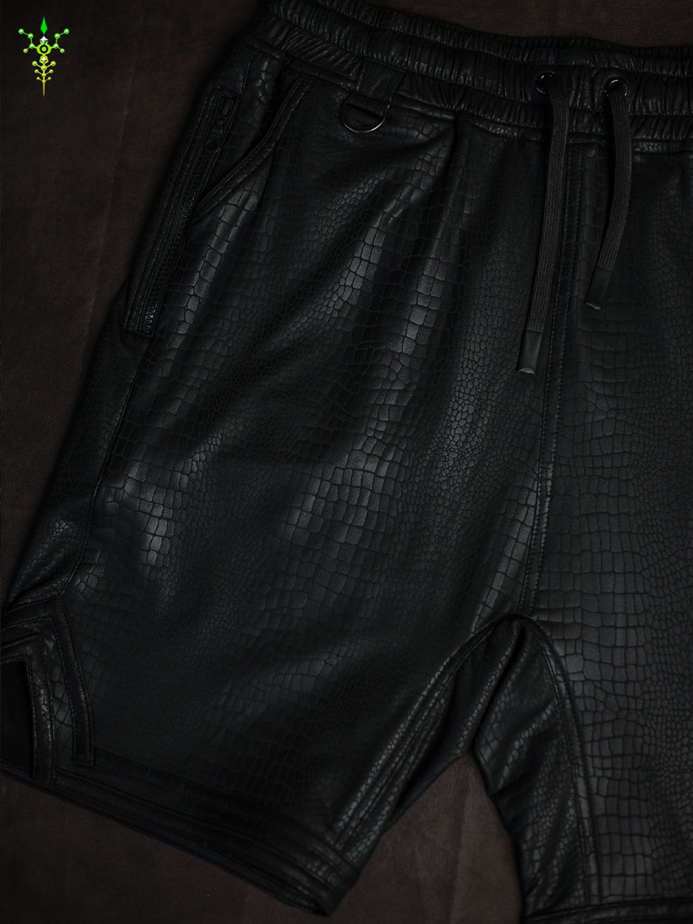 Bossking Shorts Black Mountains / Fake Leather Licra - MAMBA