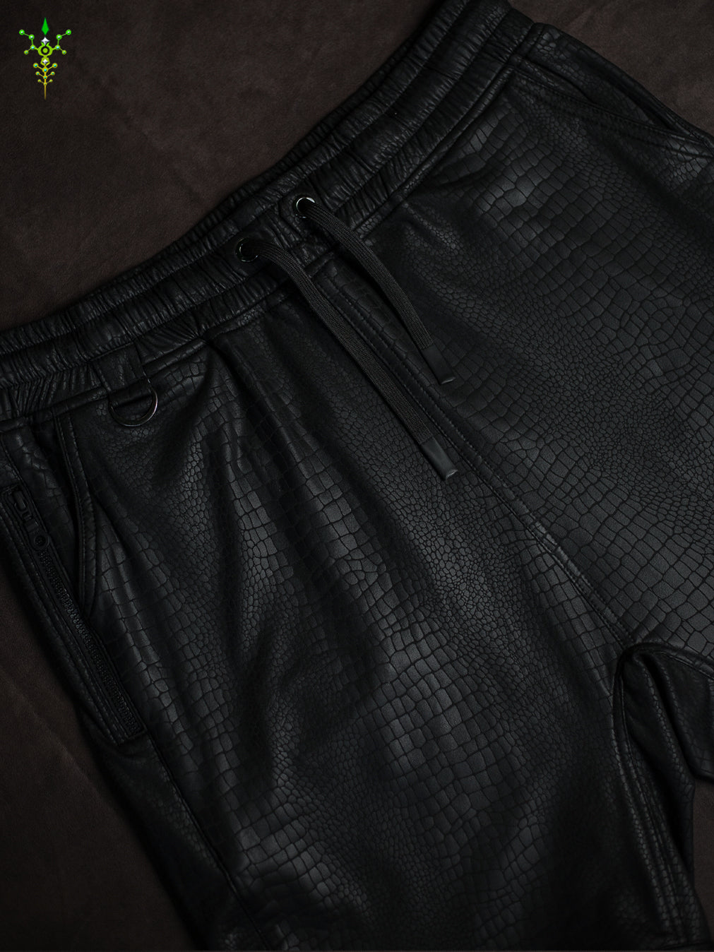Bossking Shorts Black Mountains / Fake Leather Licra - MAMBA