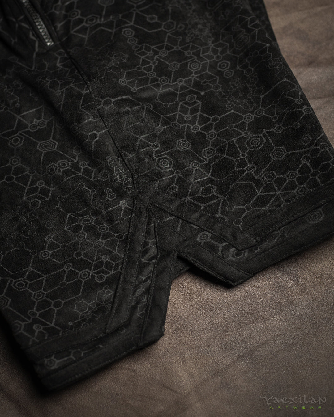 Shorts Boxing Black Mountains / Stretchy Swede Vintage - BLAK SHAMANKA