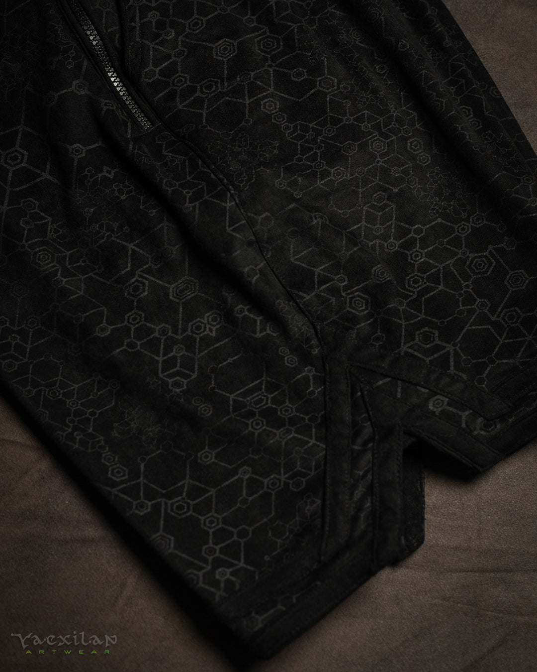 Shorts Boxing Black Mountains / Stretchy Swede Vintage - BLAK SHAMANKA