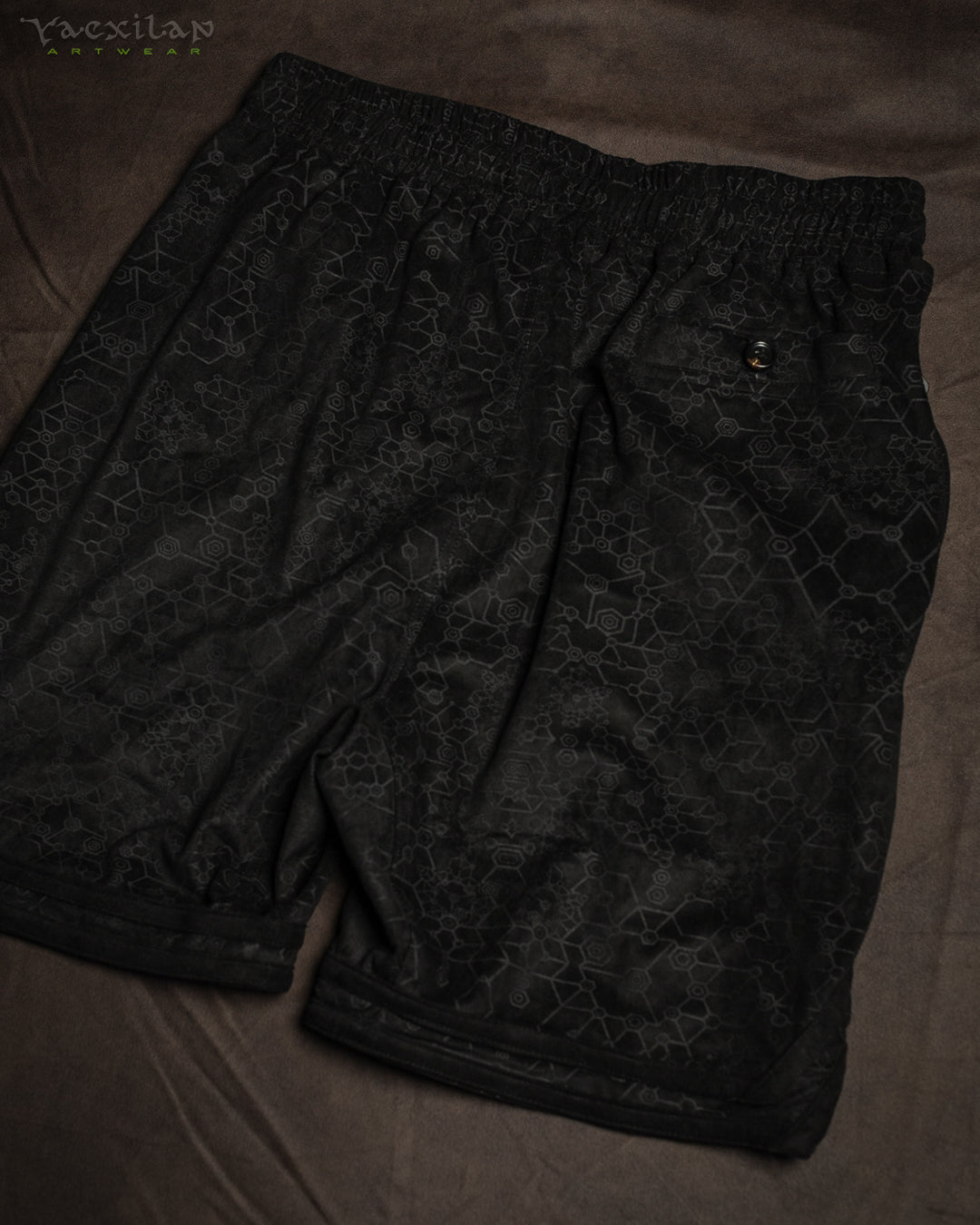 Shorts Boxing Black Mountains / Stretchy Swede Vintage - BLAK SHAMANKA
