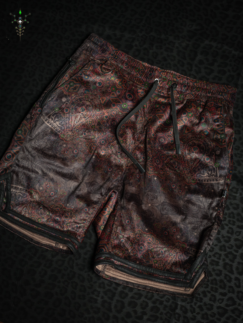 Boxing Shorts Black Mountains / Velvet Fawn - OWLIENS