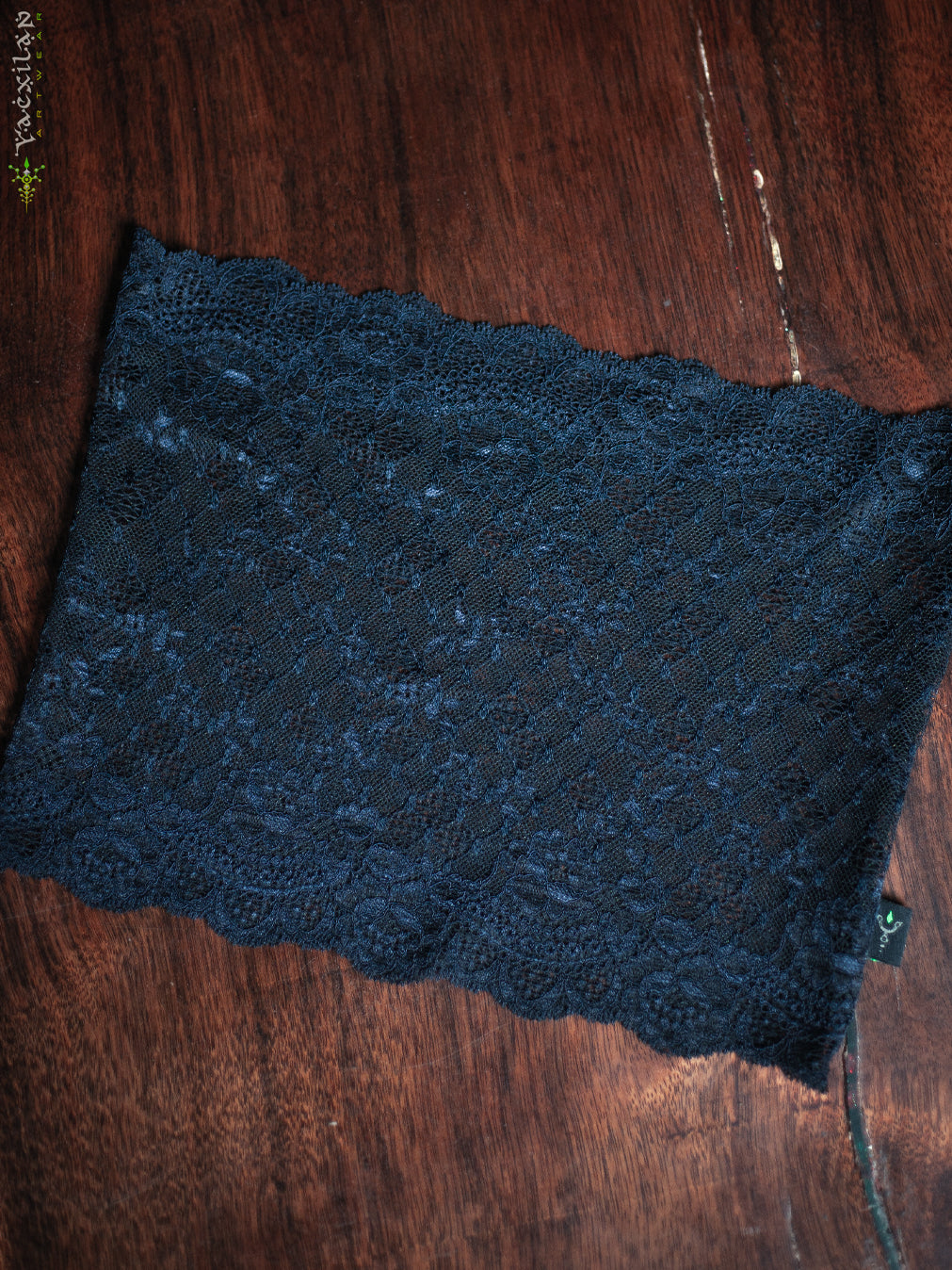 Woman Crop Top / Braband Elastic Lace - DEEP OCEAN