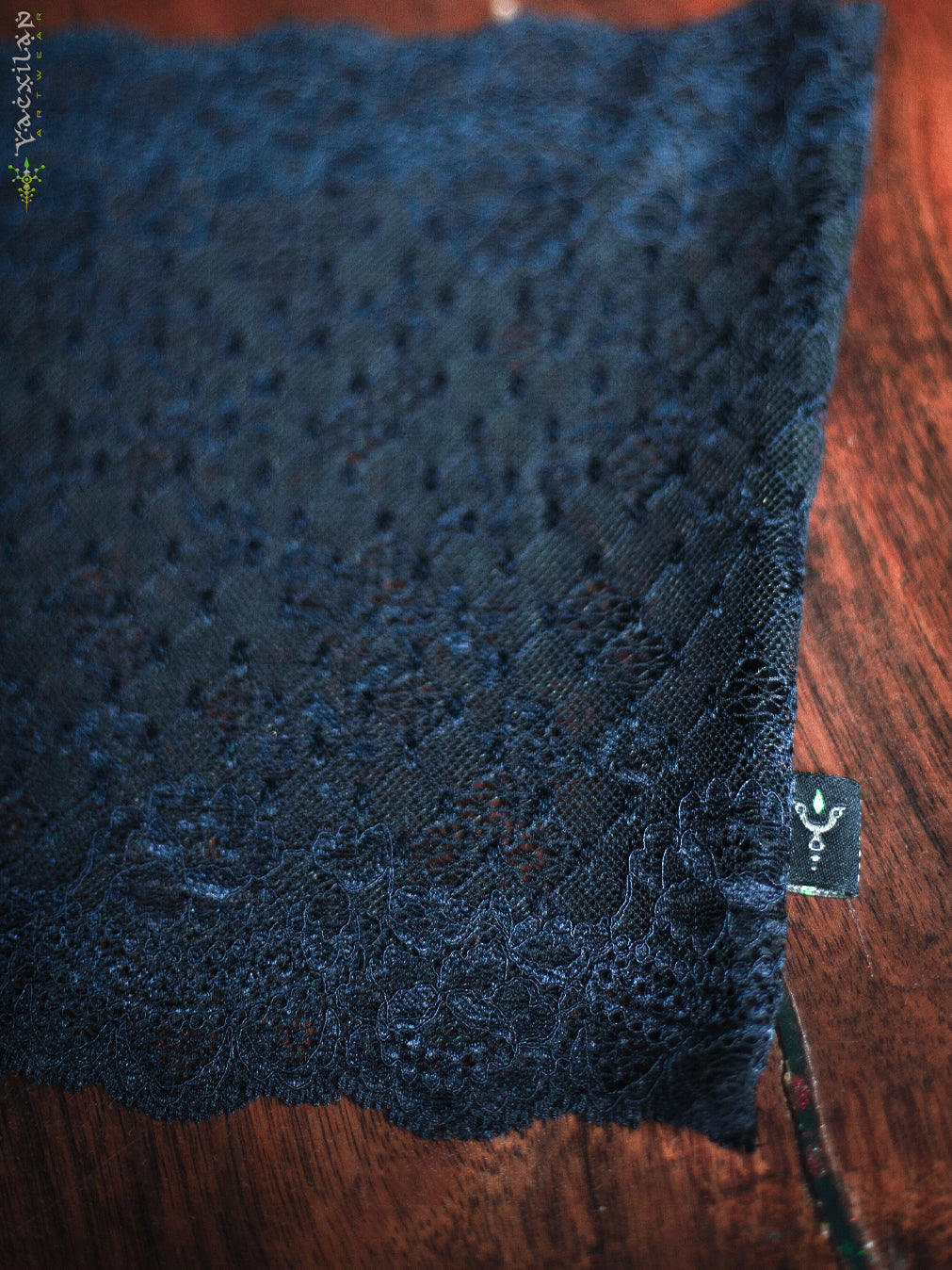 Woman Crop Top / Braband Elastic Lace - DEEP OCEAN