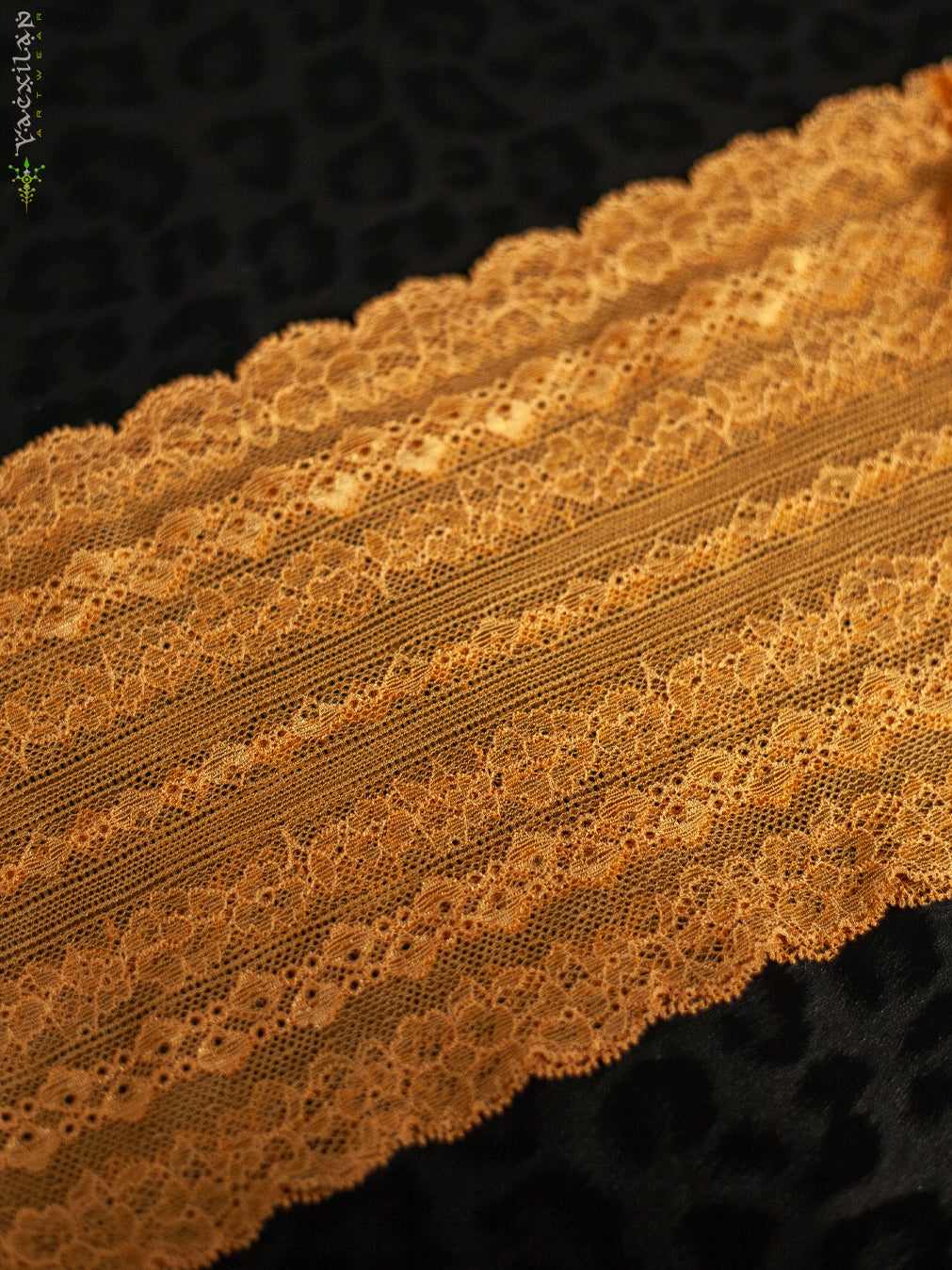 Woman Crop Top / Braband Elastic Lace - MUSTARDI