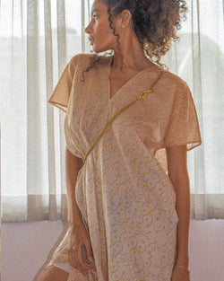 Caftan / Organic Bio Farms Bamboo - REBIRTH OF IKARO WHITESAND Thin Voile