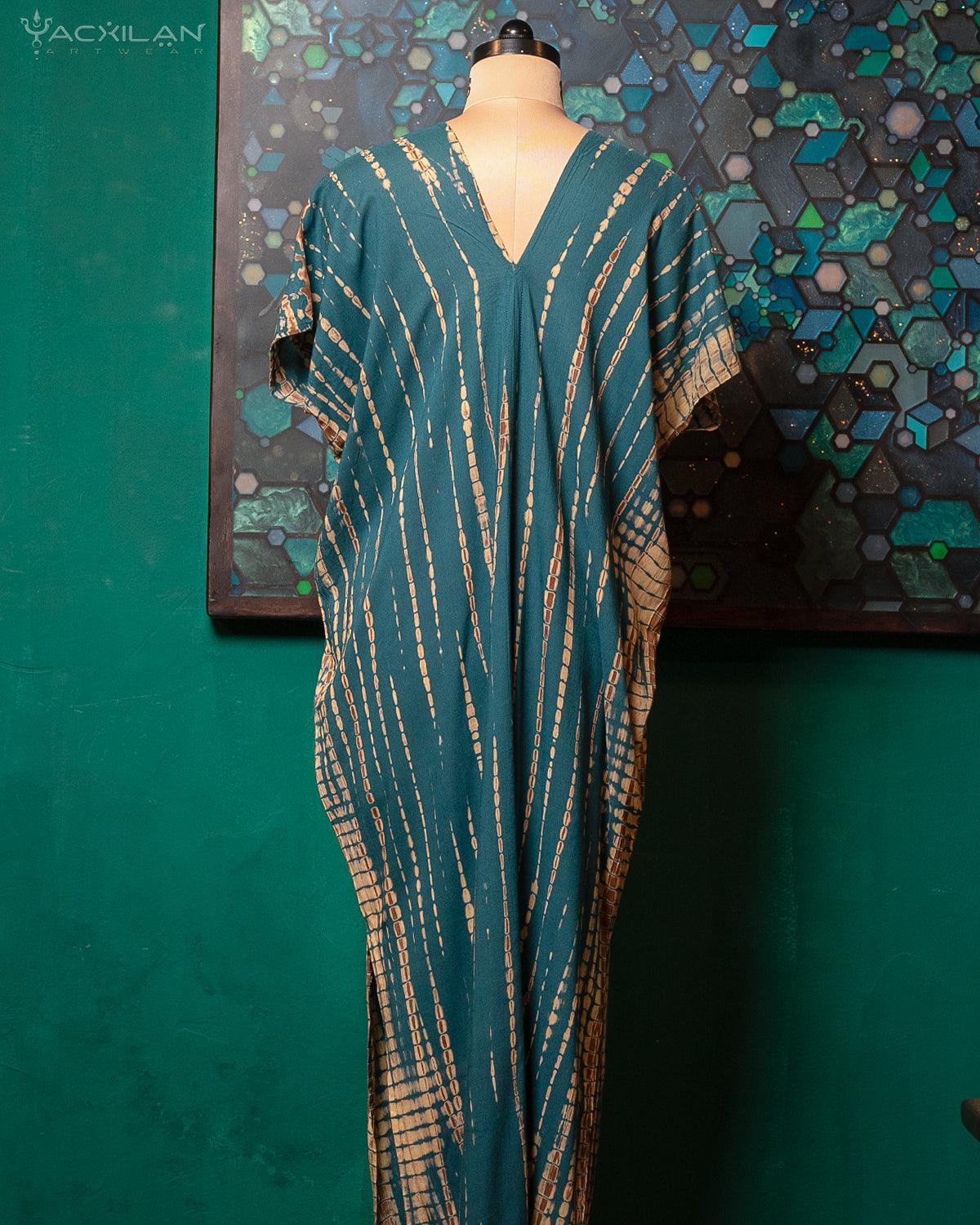 Caftan Woman / TIEDYE Rayon - Cobalt Blu - Yacxilan Artwear