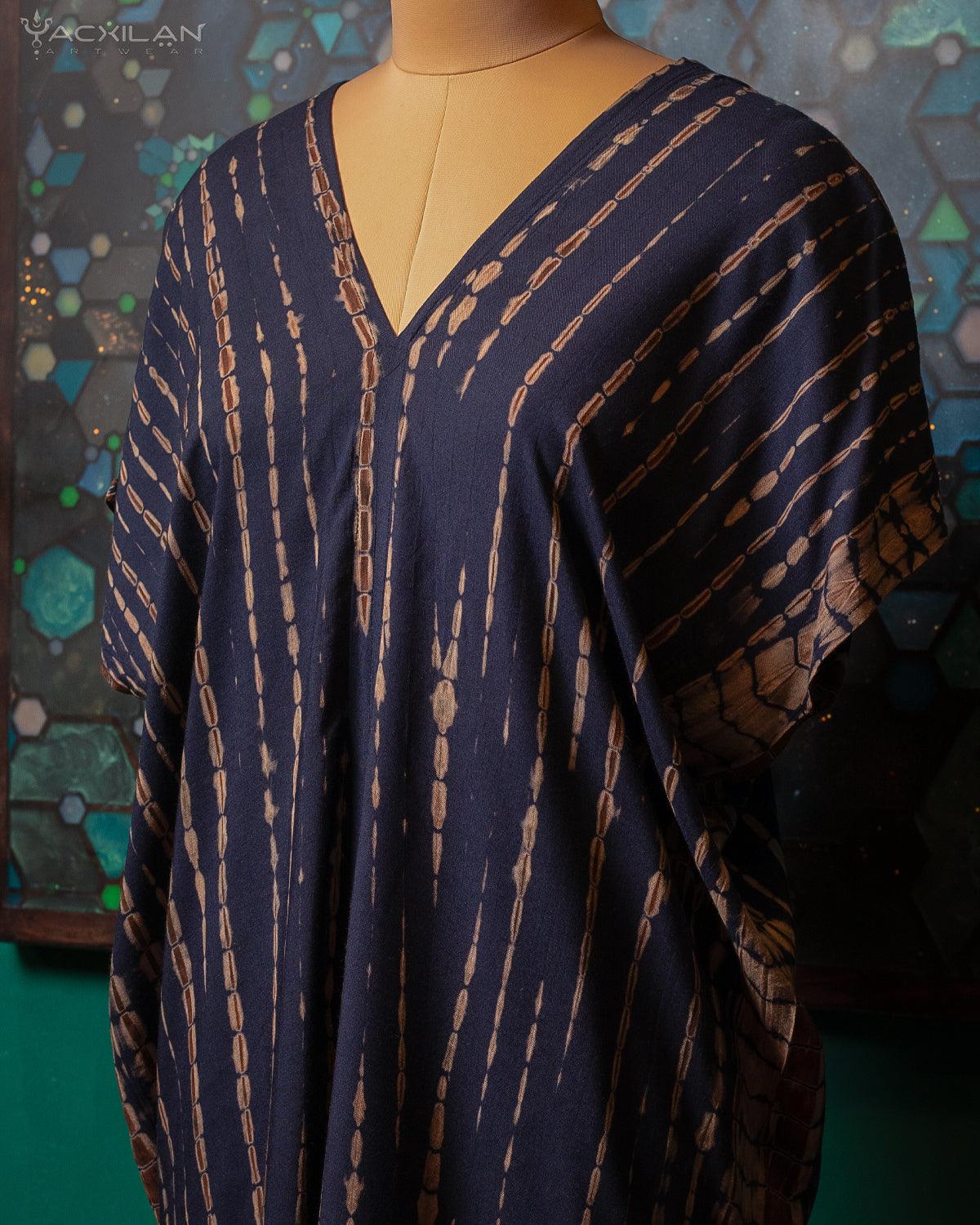 Caftan Woman / TIEDYE Rayon - MIDNIGHT - Yacxilan Artwear