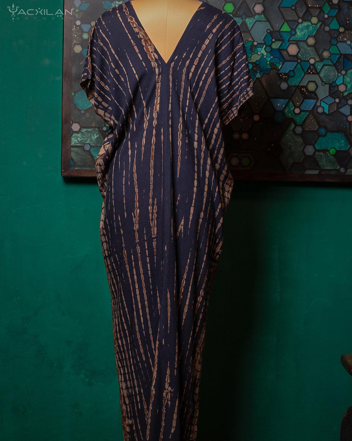 Caftan Woman / TIEDYE Rayon - MIDNIGHT - Yacxilan Artwear