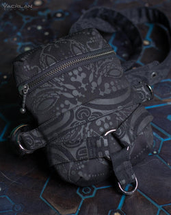 Chotta Bag / Cotton Printed - BLACK UFO - Yacxilan Artwear