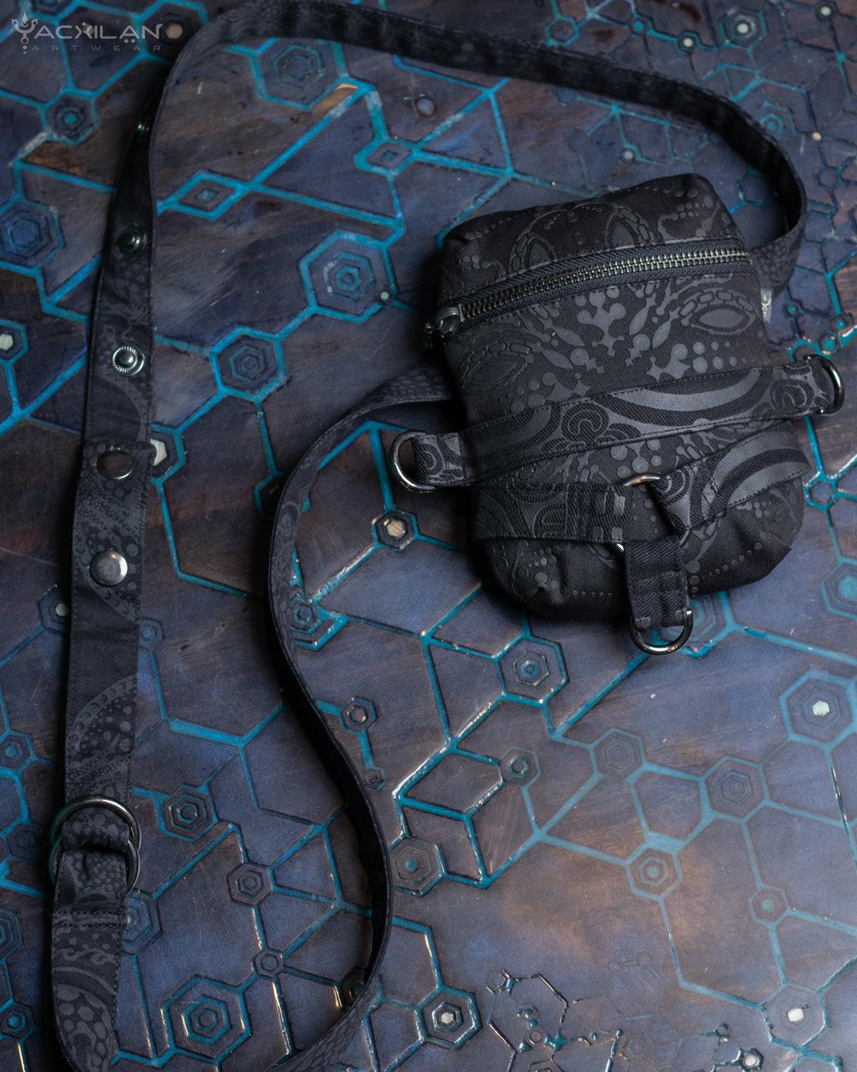 Chotta Bag / Cotton Printed - BLACK UFO - Yacxilan Artwear