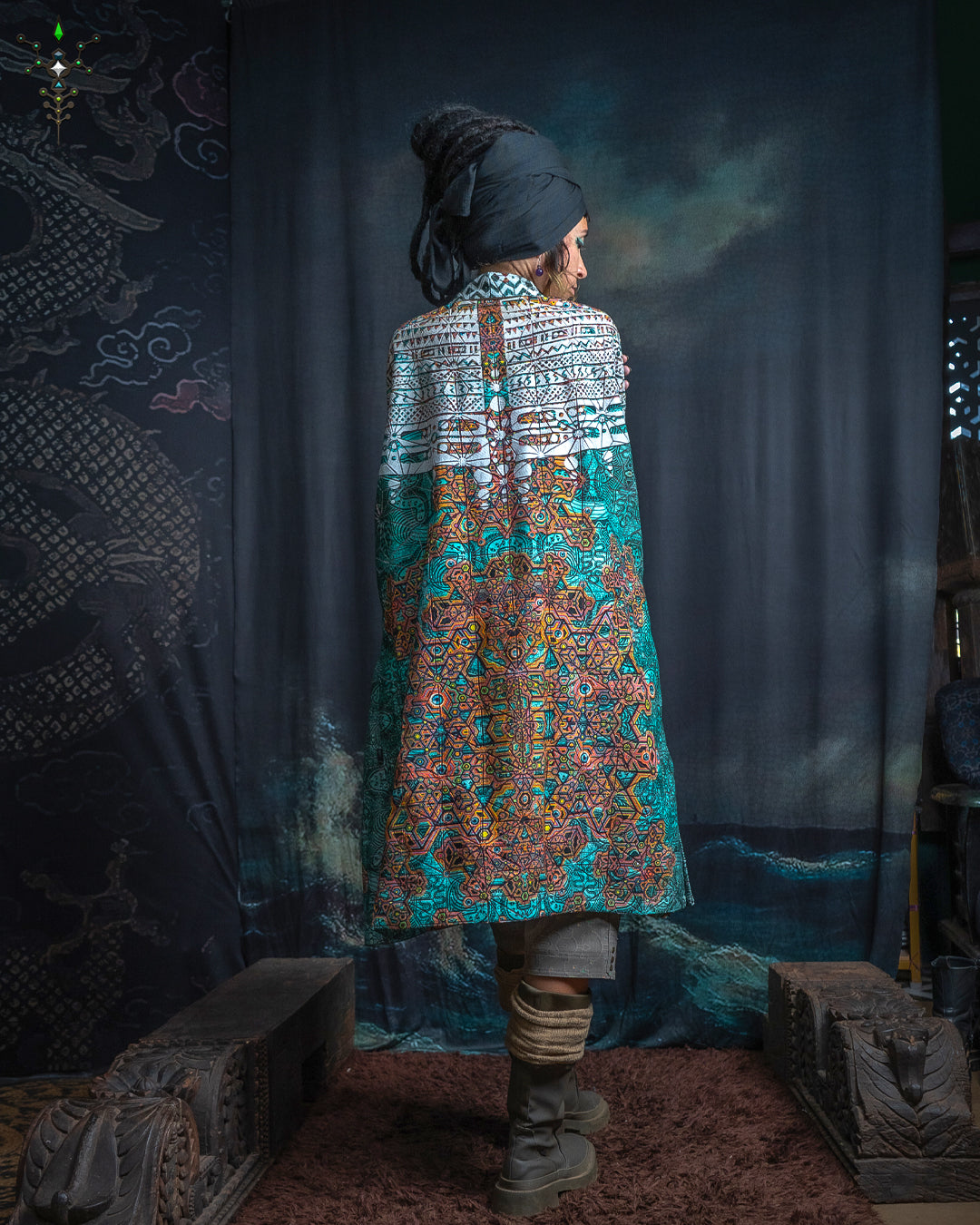 Classic Kimono / Embroidered Korean Cotton - ATLANTIS TRIBALSEA