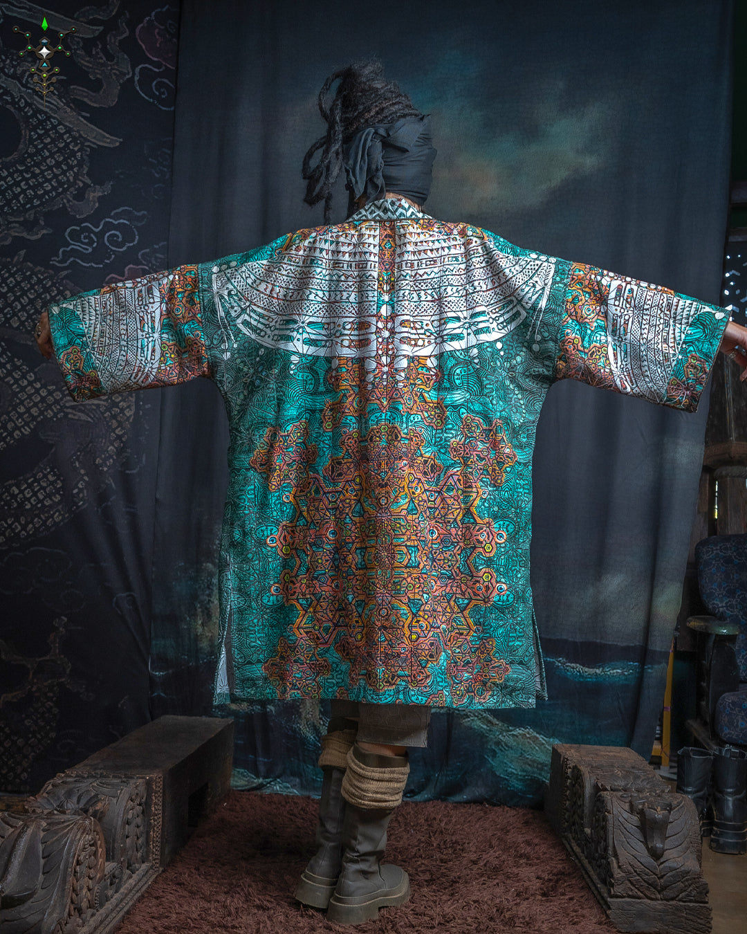 Classic Kimono / Embroidered Korean Cotton - ATLANTIS TRIBALSEA