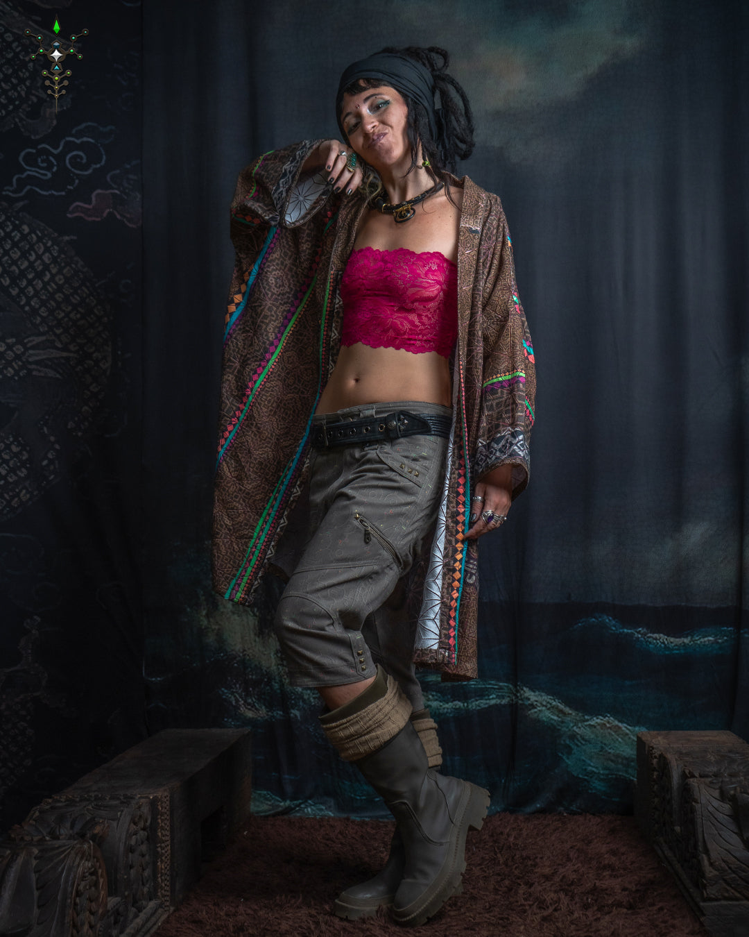 Classic Kimono / Embroidered Korean Cotton - DRAGONS OF ITAK