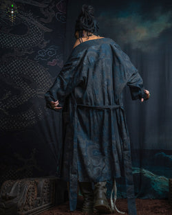 Classic Kimono Long / Cotton Vicose Blend - DRAGONS