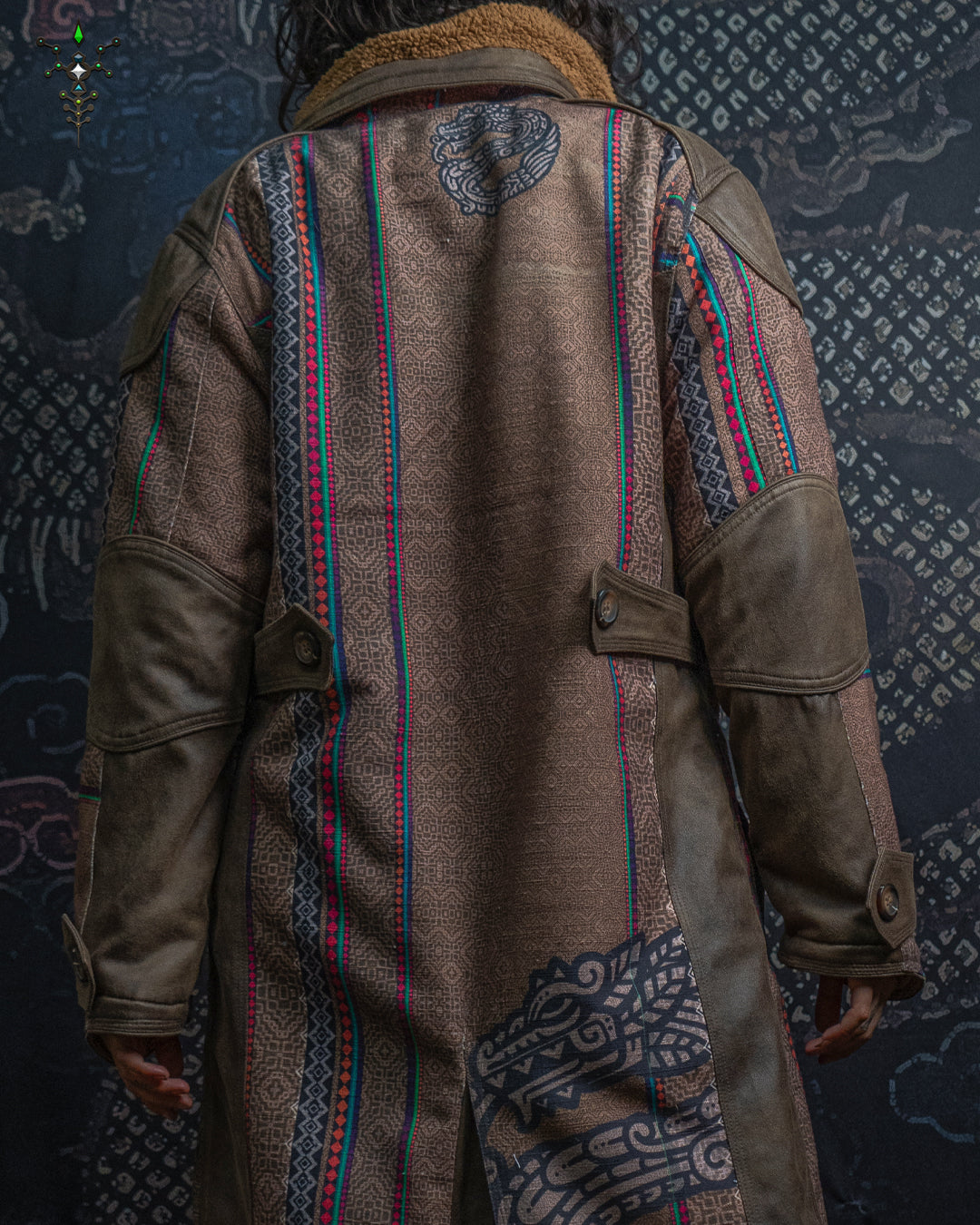 Coat Men BLADE RUNNER / WaterProof Linen Ultra Polar White Leopard - DRAGONS OF ITAK