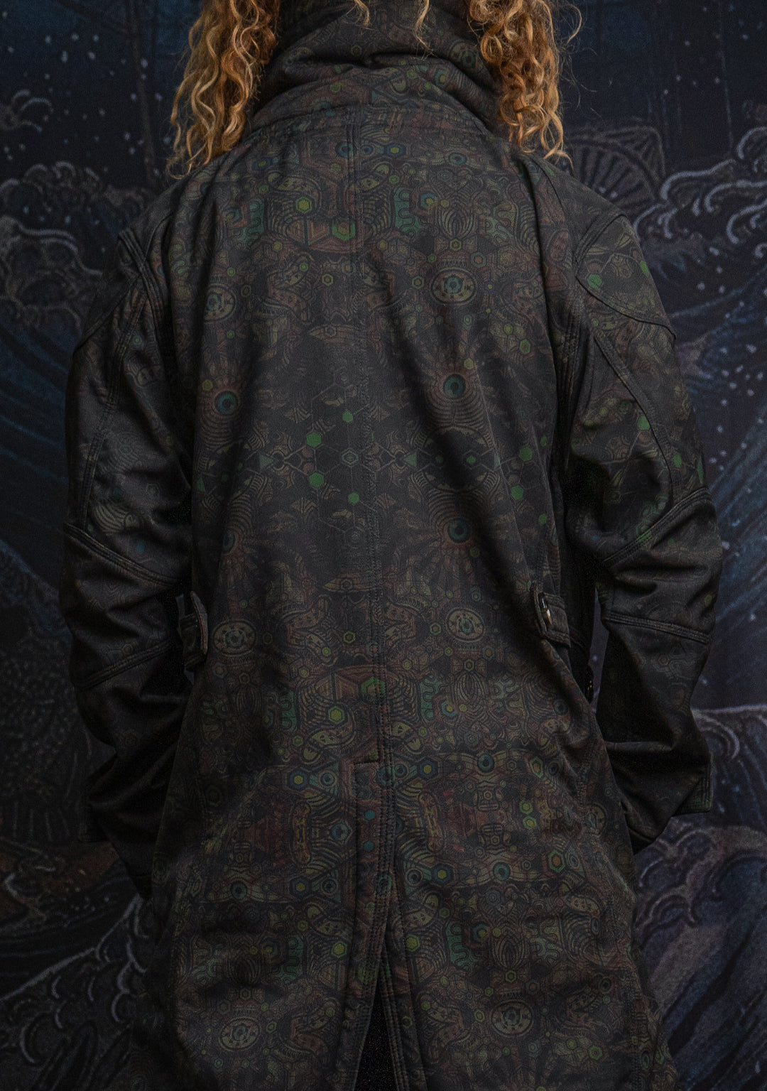 Coat Men BLADE RUNNER / Waterproof Fur - Olive PSYCHEDELIKA GALACTIKA