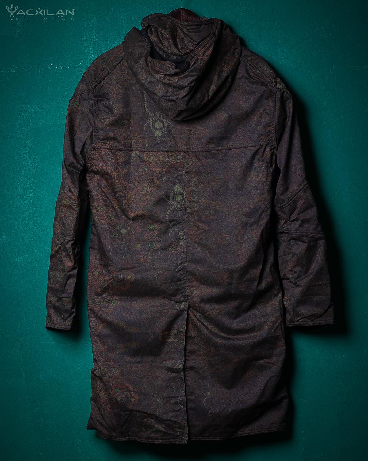 Coat Men / Waterproof - Dark SERPENTS N LADDERS - Yacxilan Artwear