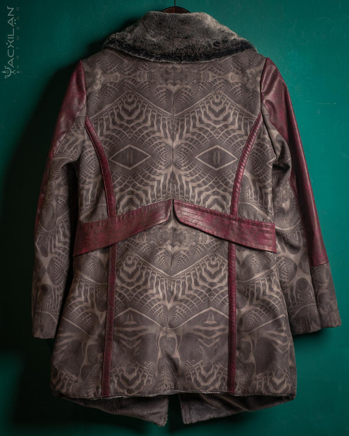 Coat Woman / Fake Leather Chicaboo - SANDOKAN-Redwine SUNSHINE - Yacxilan Artwear