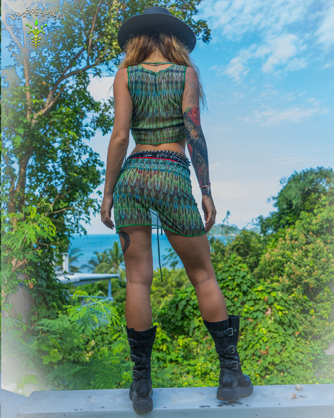 Woman Combo Boho Sleeveless Top / Mesh - GREENWISH