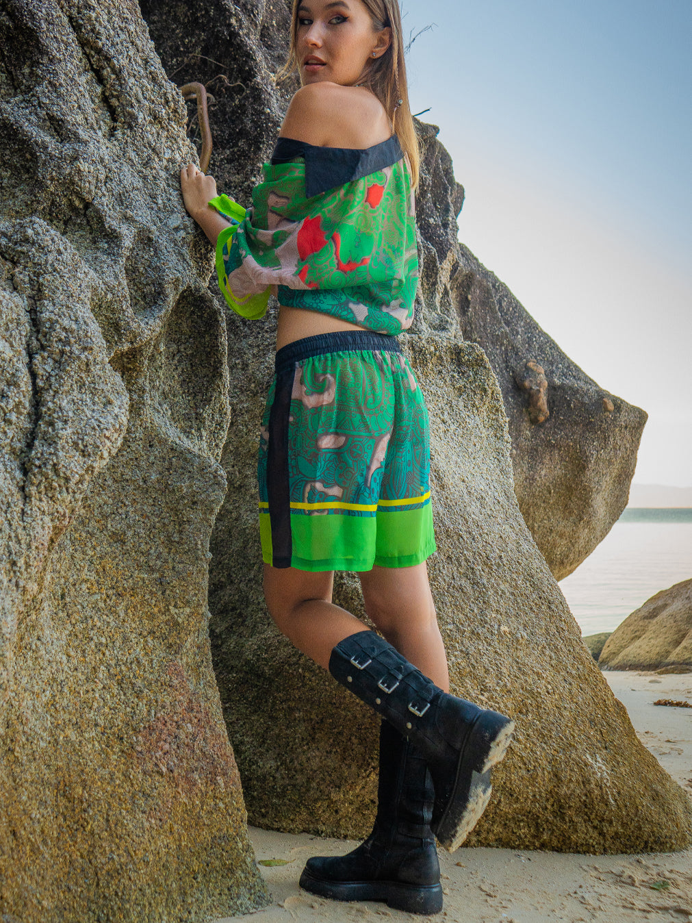 Shirt Men Oversized Set Half Sleeves / Chiffon - JADE MAYANS