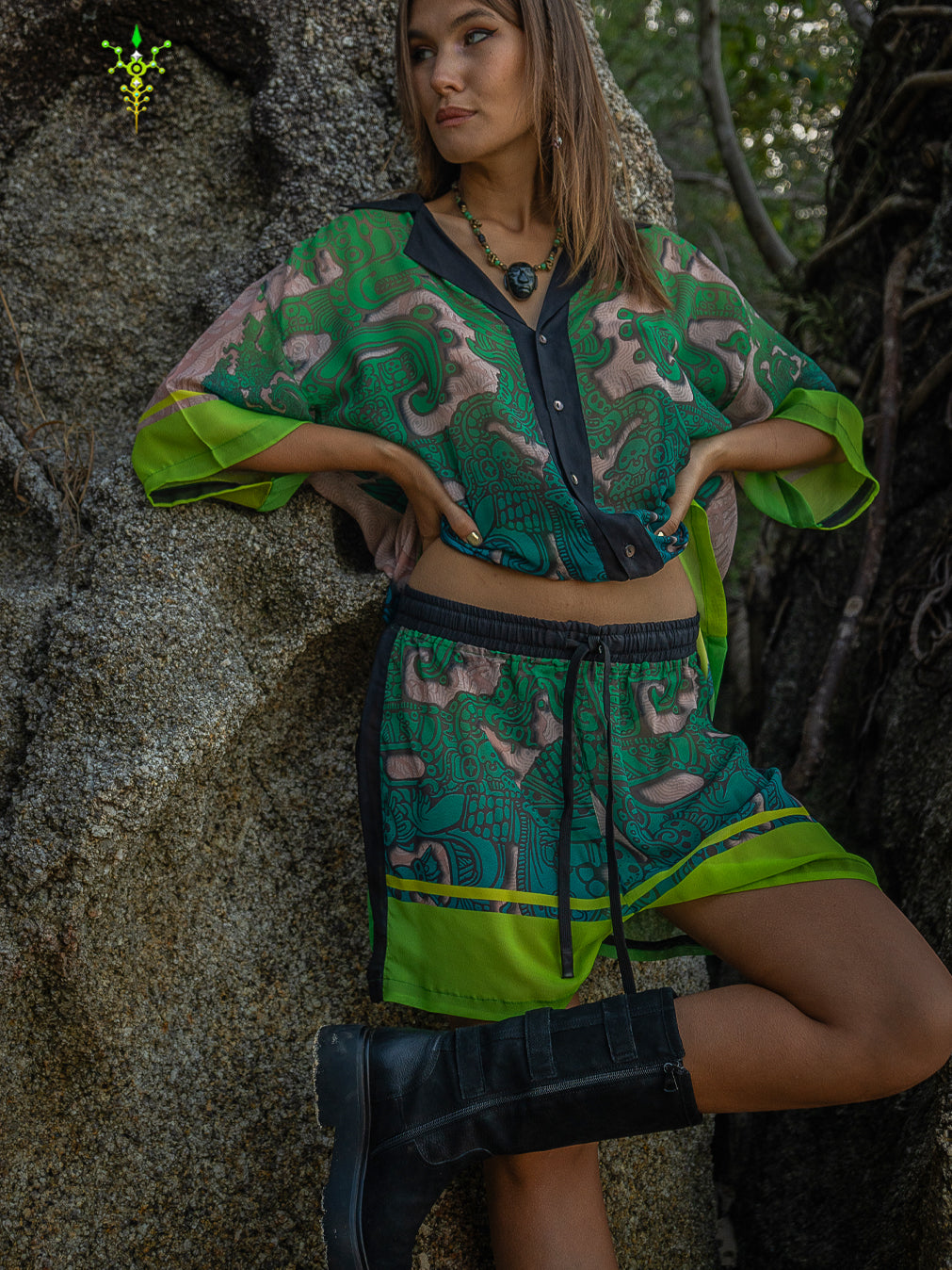 Shirt Men Oversized Set Half Sleeves / Chiffon - JADE MAYANS