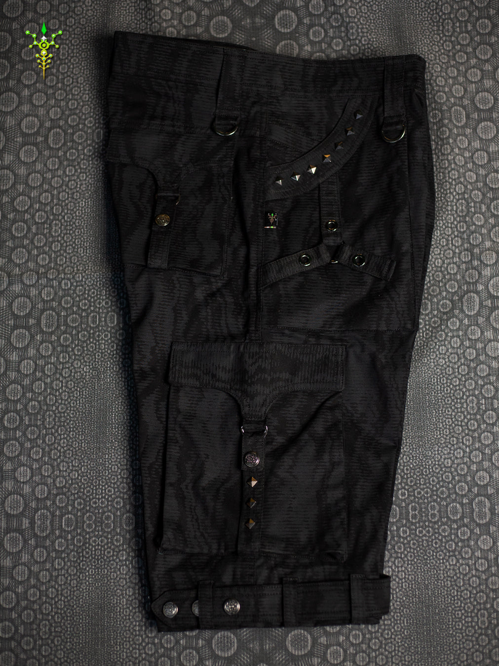 Corsaire Men Punk Baggy Pockets /  Cotton Printed - Black DESERTIKA