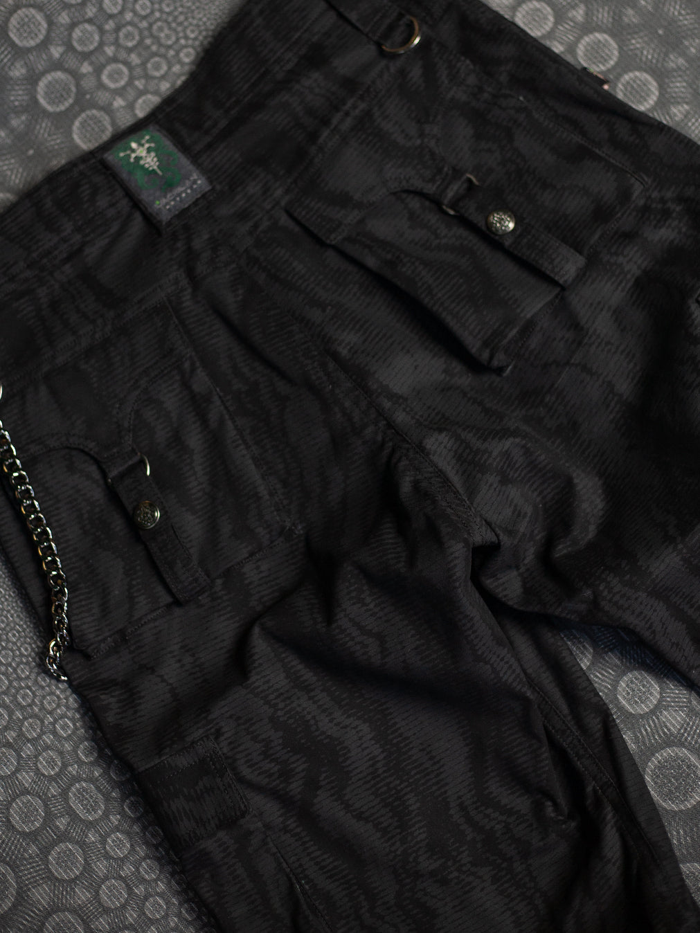 Corsaire Men Punk Baggy Pockets /  Cotton Printed - Black DESERTIKA